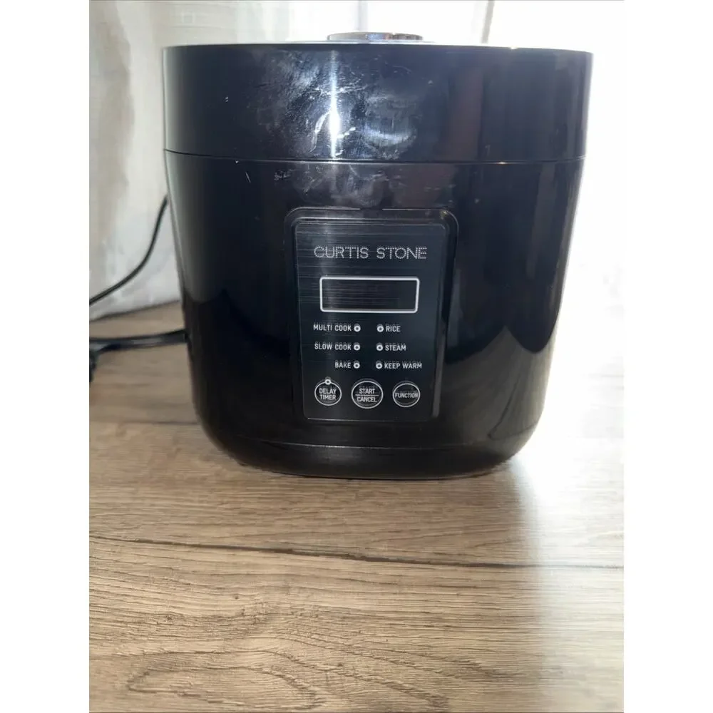 Curtis Stone Dura-Pan Mini Multi Cooker Slow Cooker 1.5 qt Keep Warm Black